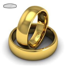 Обручальное кольцо классическое из желтого золота, ширина 6 мм, комфортная посадка, артикул R-W565Y