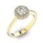 Помолвочное кольцо с 1 бриллиантом 0,5 ct 4/5  и 12 бриллиантами 0,24 ct 4/5 из желтого золота 585°, артикул R-D42195-1, цена 243 514,84 ₽