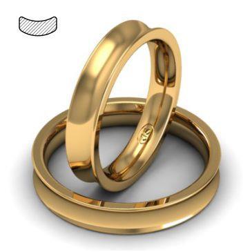 Обручальное кольцо из розового золота, ширина 4 мм, комфортная посадка, артикул R-W845R