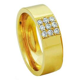 Обручальное кольцо с бриллиантами из золота 585 пробы, артикул R-3294