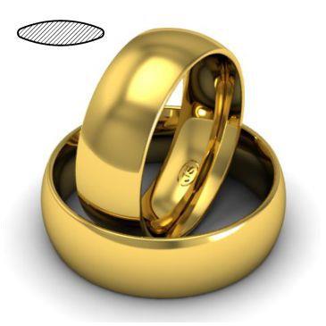 Кольцо обручальное классическое 7 мм желтое золото 585 пробы, артикул R-W675Y