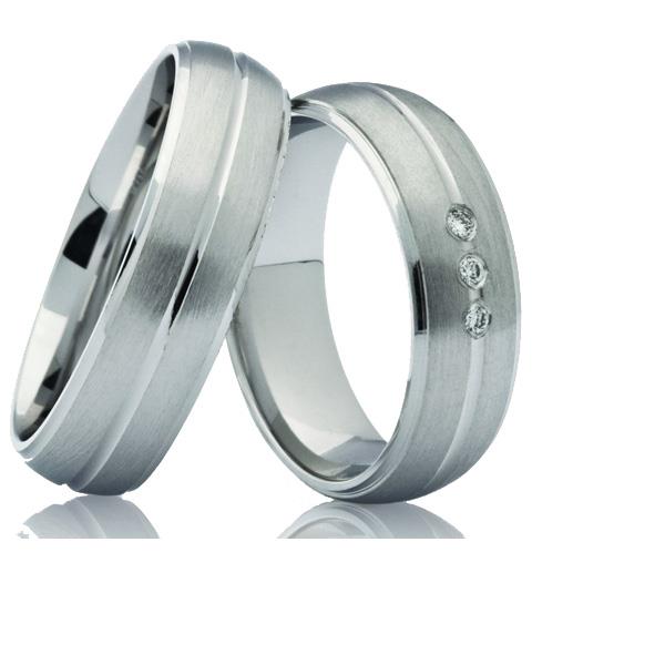 Обручальные кольца парные с бриллиантами серии "Twin Set", артикул R-ТС 1698