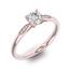 Помолвочное кольцо с 1 бриллиантом 0,45 ct 4/5  и 6 бриллиантами 0,03 ct 4/5 из розового золота 585°, артикул R-D34170-3, цена 143 485,06 ₽