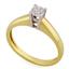 Помолвочное кольцо из желтого и белого золота 750 пробы с 1 бриллиантом 0,25 карат, артикул R-TRN04671-06, цена 43 022,00 ₽