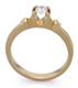 Помолвочное кольцо с 1 бриллиантом 0,24 ct 3/6 желтое золото
