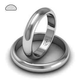 Обручальное кольцо из платины, ширина 4 мм, артикул R-W249Pt