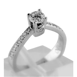 Помолвочное кольцо  из белого золота с бриллиантами 0,66 карат, артикул R-НП 021