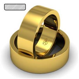 Обручальное кольцо классическое из желтого золота, ширина 7 мм, артикул R-W175Y