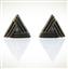 Запонки Треугольник из серебра 925 пробы с гальваническим покрытием родием черного цвета, артикул R-22.01, цена 11 190,00 ₽