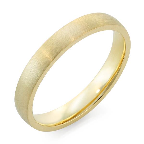 Облегающее обручальное кольцо  с матовой поверхностью из желтого золота, артикул R-1201-01м