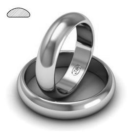 Обручальное кольцо из платины, ширина 5 мм, артикул R-W259Pt