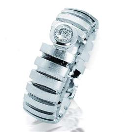 Обручальное кольцо с бриллиантом из золота 585 пробы, артикул R-3224-0,1