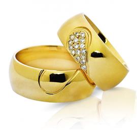Обручальные кольца с бриллиантами из золота, артикул R-ТС 3377