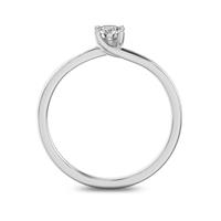 Помолвочное кольцо 1 бриллиантом 0,3 ct 4/5 из белого золота 585°