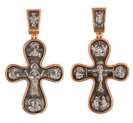 Православный крест Распятие Христово. Икона Божьей Матери "Знамение", артикул R-КС3011-1