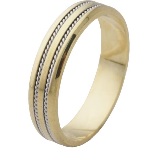 Обручальное кольцо из желтого золота 585 пробы, артикул R-1052