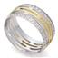 Оригинальное обручальное кольцо из белого и желтого золота 585 пробы с 30 бриллиантами весом 0,12 карат, артикул R-St024b, цена 19 140,00 ₽