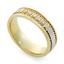 Обручальное кольцо из желтого и белого золота 585 пробы с 5 бриллиантами 0,05 карат, артикул R-V1010, цена 33 830,90 ₽