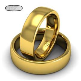 Обручальное кольцо классическое из желтого золота, ширина 6 мм, комфортная посадка, артикул R-W365Y