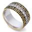 Эксклюзивное  обручальное кольцо с эмалью из белого и желтого золота 585 пробы и бриллиантами, артикул R-St115b, цена 57 200,00 ₽