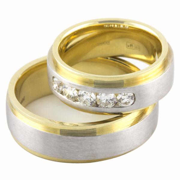 Обручальные кольца эксклюзивные дизайнерские белое и желтое золото