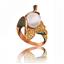 Кольцо Лилия золото кубический цирконий и жемчуг, артикул R-ТТ1099-2, цена 41 060,00 ₽
