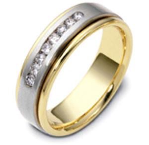 Обручальное кольцо из золота 585 пробы с 8 круглыми бриллиантами, артикул R-1571