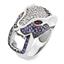 Кольцо Пантера серебро 925° фианиты, артикул R-3525-3, цена 3 000,00 ₽