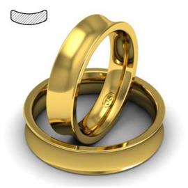 Обручальное классическое кольцо из желтого золота, ширина 5 мм, комфортная посадка, артикул R-W855Y