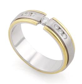 Обручальное кольцо  с 7 бриллиантами 0,13 карат, артикул R-С1577