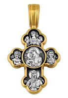 Крест нательный православный Крестовоздвижение Донская икона Божией Матери