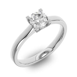 Помолвочное кольцо 1 бриллиантом 0,65 ct 4/5 из белого золота 585°, артикул R-D37664-2
