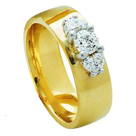 Обручальное кольцо из желтого и белого золота 585 пробы, артикул R-3290