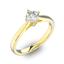 Помолвочное кольцо 1 бриллиантом 0,5 ct 4/5 и 2 бриллиантами 0,02 ct 4/5 из желтого золота 585°, артикул R-D41799-1, цена 228 811,60 ₽