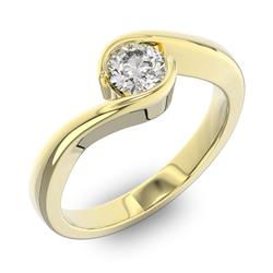 Помолвочное кольцо 1 бриллиантом 0,5 ct 4/5 из желтого золота 585°, артикул R-D38248-1