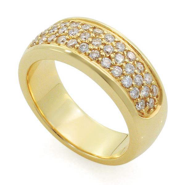 Обручальное кольцо с бриллиантами из желтого  золота, артикул R-3298-1