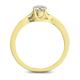 Помолвочное кольцо с 1 бриллиантом 0,30 ct 6/5  из желтого золота 585°
