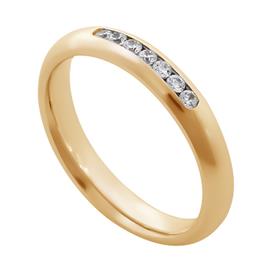 Обручальные кольца с 7 бриллиантами 0,18 ct 4/5 розовое золото 585°, артикул R-A14047-3