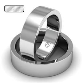 Обручальное кольцо классическое из белого золота, ширина 6 мм, артикул R-W165W