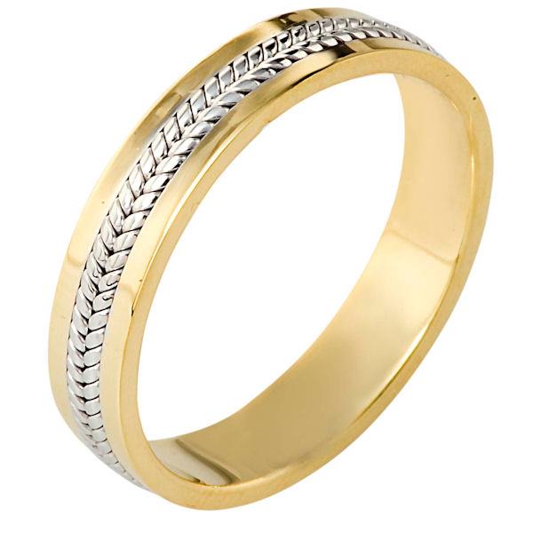 Обручальные кольца белое золото с желтым золотом