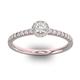 Помолвочное кольцо 1 бриллиантом 0,2 ct 4/5 и 26 бриллиантами 0,2 ct 4/5 из розового золота 585°