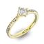 Помолвочное кольцо с 1 бриллиантом 0,45 ct 4/5  и 20 бриллиантами 0,12 ct 4/5 из желтого золота 585°, артикул R-D38309-1, цена 161 989,60 ₽