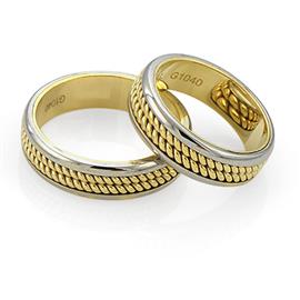 Эксклюзивное обручальное кольцо из золота 585 пробы, артикул R-G1040