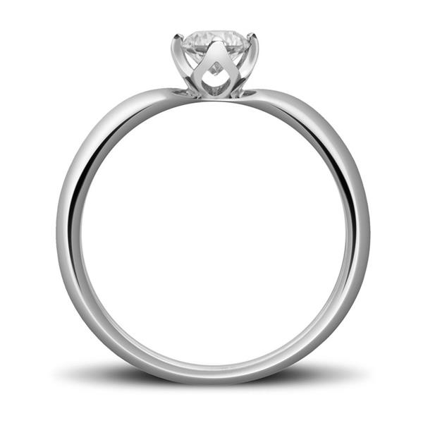 Кольцо с бриллиантом 0,25 ct 4/5  из белого золота 585 пробы