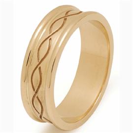 Эксклюзивное обручальное кольцо из золота 585 пробы, артикул R-5007/001