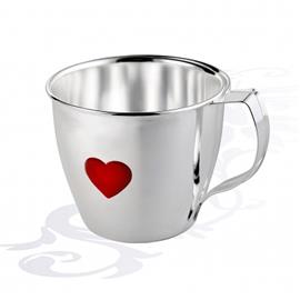 Детская серебряная чашка Сердце, артикул R-AZ20306С