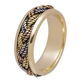 Эксклюзивное обручальное кольцо из золота 585 пробы, артикул R-10131/001