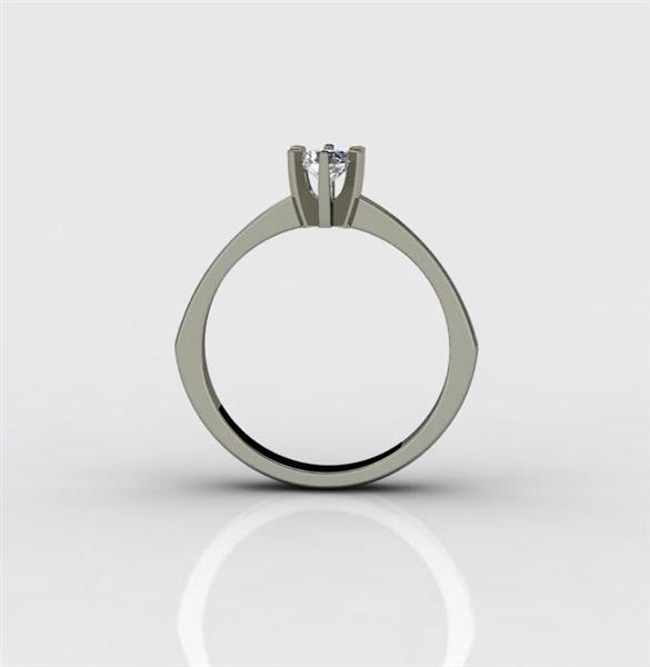 Кольцо с бриллиантом 0,24 ct 3/5  из белого золота 585 пробы