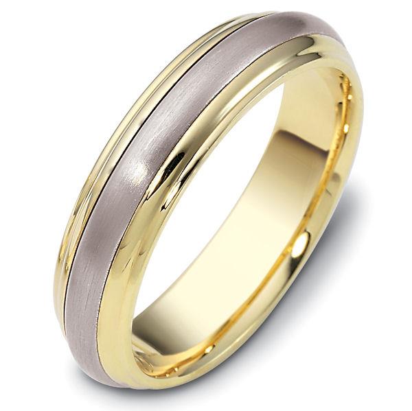 Обручальные кольца белое золото с желтым золотом