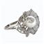 Кольцо из серебра 925° с жемчугом и фианитами, артикул R-72090с, цена 7 462,00 ₽